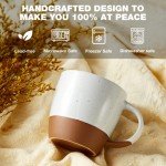 Morandi Color Ceramic Coffee Mugs Set of 6 (Large),18 oz Coffee Cups with Handle, Latte Mug, Big Mug for Women, Men, Great for Tea Hot Chocolate, Microwave Safe, Modern, Unique Style for Any Kitchen