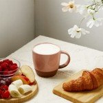 Morandi Color Ceramic Coffee Mugs Set of 6 (Large),18 oz Coffee Cups with Handle, Latte Mug, Big Mug for Women, Men, Great for Tea Hot Chocolate, Microwave Safe, Modern, Unique Style for Any Kitchen
