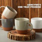 Morandi Color Ceramic Coffee Mugs Set of 6 (Large),18 oz Coffee Cups with Handle, Latte Mug, Big Mug for Women, Men, Great for Tea Hot Chocolate, Microwave Safe, Modern, Unique Style for Any Kitchen