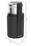 SHARDOR Coffee Grinder Electric, Spice Grinder Electric, Herb Grinder, Grinder for Coffee Bean Spices and Seeds with 2 Removable Stainless Steel Bowls, Black