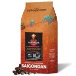 Saigondan Whole Bean Coffee - Adventure | Light Espresso Roast | 100% Robusta | Vietnamese Single Origin | Roasted in Small Batch | Smooth & Naturally Sweet | Direct Trade | No Preservatives | 12 Oz