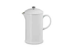 Le Creuset 34 oz. White Stoneware French Press