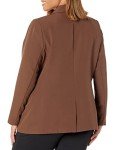 The Drop Women's Blake Long Blazer, Coffee Bean, X-Large