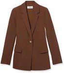 The Drop Women's Blake Long Blazer, Coffee Bean, X-Large