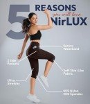Nirlon Capri Leggings with Side Pockets Size 10, 17" Inseam Coffee Beans