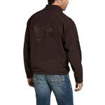 ARIAT Men's Logo 2.0 Patriot Softshell Water Resistant Jacket, Coffee Bean (XX-Large)