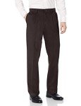 Dockers Men's Classic Fit Easy Khaki Pants-Pleated (Standard and Big & Tall), Coffee Bean, 36W x 32L