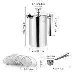 Velaze 34oz Double Wall French Press Coffee Maker
