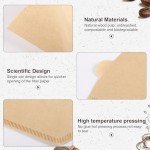 (Prudiut) 120 Count #4 Cone Coffee Filters 8-12 Cups, Disposable Natural Coffee Filters 4 Cone Paper Unbleached 4 Filters Paper Compatible with Ninja, Drip and Pour Over Coffee Maker
