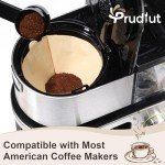 (Prudiut) 120 Count #4 Cone Coffee Filters 8-12 Cups, Disposable Natural Coffee Filters 4 Cone Paper Unbleached 4 Filters Paper Compatible with Ninja, Drip and Pour Over Coffee Maker