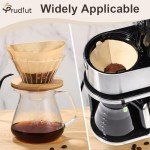 (Prudiut) 120 Count #4 Cone Coffee Filters 8-12 Cups, Disposable Natural Coffee Filters 4 Cone Paper Unbleached 4 Filters Paper Compatible with Ninja, Drip and Pour Over Coffee Maker