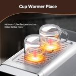 AMZCHEF Espresso Machines with LED Touch screen, Espresso Coffee machine Equip 20Bar Pressure System, Cappuccino Machine, Compact Latte Machine for Home Gifts,silver
