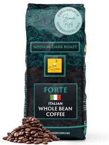 Filicori Zecchini Italian Espresso Beans – Whole Bean Coffee, Bold Dark Roast Arabica & Robusta Blend – Slow Roasted – Forte 2.2lb Bag