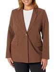 The Drop Women's Blake Long Blazer, Coffee Bean, 4X