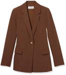 The Drop Women's Blake Long Blazer, Coffee Bean, 4X