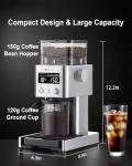 MOKKOM Coffee Grinder with Removable Coffee Scale via Bluetooth Connectivity, Anti-static Conical Burr Coffee Bean Grinder, 31 Precise Settings for French Press/Cold Brew/Pour Over/Drip/Espresso