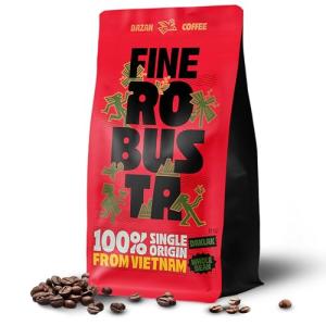 BAZAN COFFEE Fine Robusta Vietnam, Notes of Durian, Honey & Caramel, Whole Bean, Medium Roast, Naturally Fermented 72H Anaerobic, 12oz