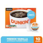 Dunkin' Donuts French Vanilla Flavored Coffee K-Cup, 10 ct