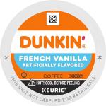 Dunkin' Donuts French Vanilla Flavored Coffee K-Cup, 10 ct