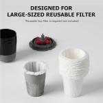 Fanativita Disposable Coffee Filters for My K-Cup, K-Carafe, Cuisinart SS-RFC and Other Large Reusable Filter Cups (White 100 Count)