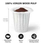 Fanativita Disposable Coffee Filters for My K-Cup, K-Carafe, Cuisinart SS-RFC and Other Large Reusable Filter Cups (White 100 Count)