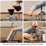 Stainless Steel 128 oz Nitro Cold Brew Coffee Maker - Portable Mini Keg System - with Stout Creamer Faucet Large Home Keg - Collapsible Funnel & Drip Mat