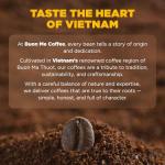 Buon Me Coffee Originalé Ground Coffee, 100% Robusta Bean, Medium Roast Vietnamese Coffee, Everyday Strong Brew – 7oz Bag