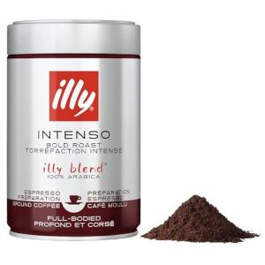 Illy Intenso Ground Espresso Coffee, Bold Roast, Intense, Robust And Full Flavored With Notes Of Deep Cocoa, 100% Arabica Coffee, No Preservatives, 8.8 Ounce (Pack Of 1)