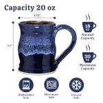 Uncommon Clay 20oz Barrel Coffee Mug Handmade in the USA (Chestnut/Sage)