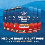 Seattle's Best Coffee Breakfast Blend Medium Roast K-Cup Pods | 6 Boxes of 10 (60 Total Pods)