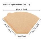 YQL #2 Cone Coffee Filter, 200 Count Coffee Filters 2 Cone Paper, Unbleached Disposable Coffee Filters Fit for Drip Coffee Maker
