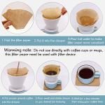 YQL #2 Cone Coffee Filter, 200 Count Coffee Filters 2 Cone Paper, Unbleached Disposable Coffee Filters Fit for Drip Coffee Maker