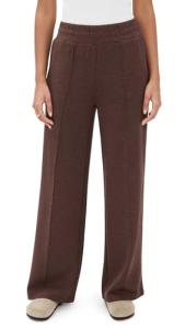 Varley Women's The Wide Leg Pants, Coffee Bean Marl, Brown, M