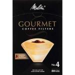 Melitta #4 Gourmet Cone Coffee Filters, Unbleached Natural Brown, 80 Total Filters Count