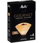 Melitta #4 Gourmet Cone Coffee Filters, Unbleached Natural Brown, 80 Total Filters Count