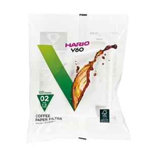 Hario V60 Paper Coffee Filter, Size 02, White, 100ct
