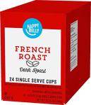 Amazon Brand - Happy Belly Dark Roast Coffee Pods, French Roast, Compatible with Keurig 2.0 K-Cup Brewers, 24 Count