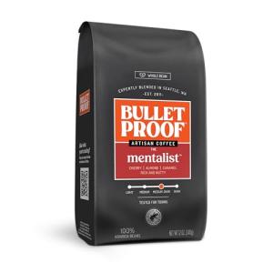 Bulletproof The Mentalist Medium-Dark Roast Whole Bean Coffee, 12 Ounces, 100% Arabica Coffee Sourced from Central and South America