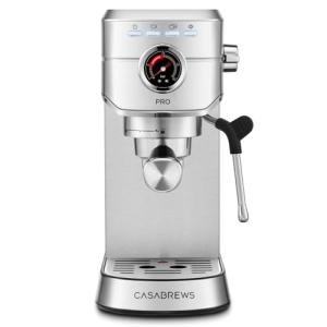 CASABREWS 5418 PRO Espresso Machine 20 Bar, Upgraded Espresso Maker with Powerful Steam Milk Frother, Stainless Steel Coffee Machine with Fast Heating System for Cappuccino, Latte, Silver