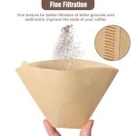 200 Count Cone Coffee Filters #4, Unbleached 04 Coffee Filters 8-12 Cup, Disposable Natural Paper Filters, No.4 Cone Filters for Ninja, Pour Over and Drip Coffee Maker