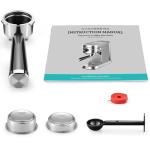 CASABREWS 5418 PRO Espresso Machine 20 Bar, Upgraded Espresso Maker with Powerful Steam Milk Frother, Stainless Steel Coffee Machine with Fast Heating System for Cappuccino, Latte, Silver