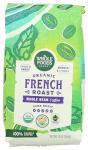 Whole Foods Market, Organic Whole Bean Coffee, Dark French Roast, Smoky & Sweet, Smooth & Creamy, 12 Ounce