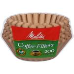 Melitta 8-12 Cup Basket Coffee Filters, Natural Brown, 200 Total Filters Count