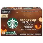 Starbucks K-Cup Pods, Hazelnut Cocoa Naturally Flavored for Keurig Brewers, 100% Arabica, Limited Edition Holiday, 1 Box (10 Pods)