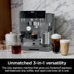 Ninja Luxe Cafe Premier Series, Espresso Machine, Drip Coffee, Rapid Cold Brew, Integrated Grinder, Hands-Free Frother, with Knock Box, Water Filter, Cleaning Tablets, Descaler, ES601GM