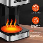 Taylor Swoden Programmable Coffee Makers 12 Cup, Hot and Iced Coffee Maker, 4 Brew Strength, LED Display, 24H Timer, Keep Warm&Auto Shutoff- Drip Coffee Machine for Home/Office, Black &Stainless Steel