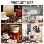 200 Count Percolator Coffee Filters, 3.75 Inch Natural Unbleached Disposable Coffee Filter Disc Coffee Filters for Camping Coffee Pot Home Office Use