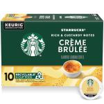 Starbucks K-Cup Coffee Pods, Crème Brûlée Flavored Coffee, Naturally Flavored, 100% Arabica, 1 box (10 pods)