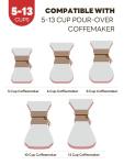 Bake Choice Pre-folded Natural Unbleached Coffee Filters - 50 Pack, Compatible with Pour-Over Coffee Makers