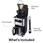 Braun Pure Flavor 14 Cup Drip Coffee Maker, 14 cup, Black, KF5650BK